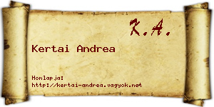 Kertai Andrea névjegykártya